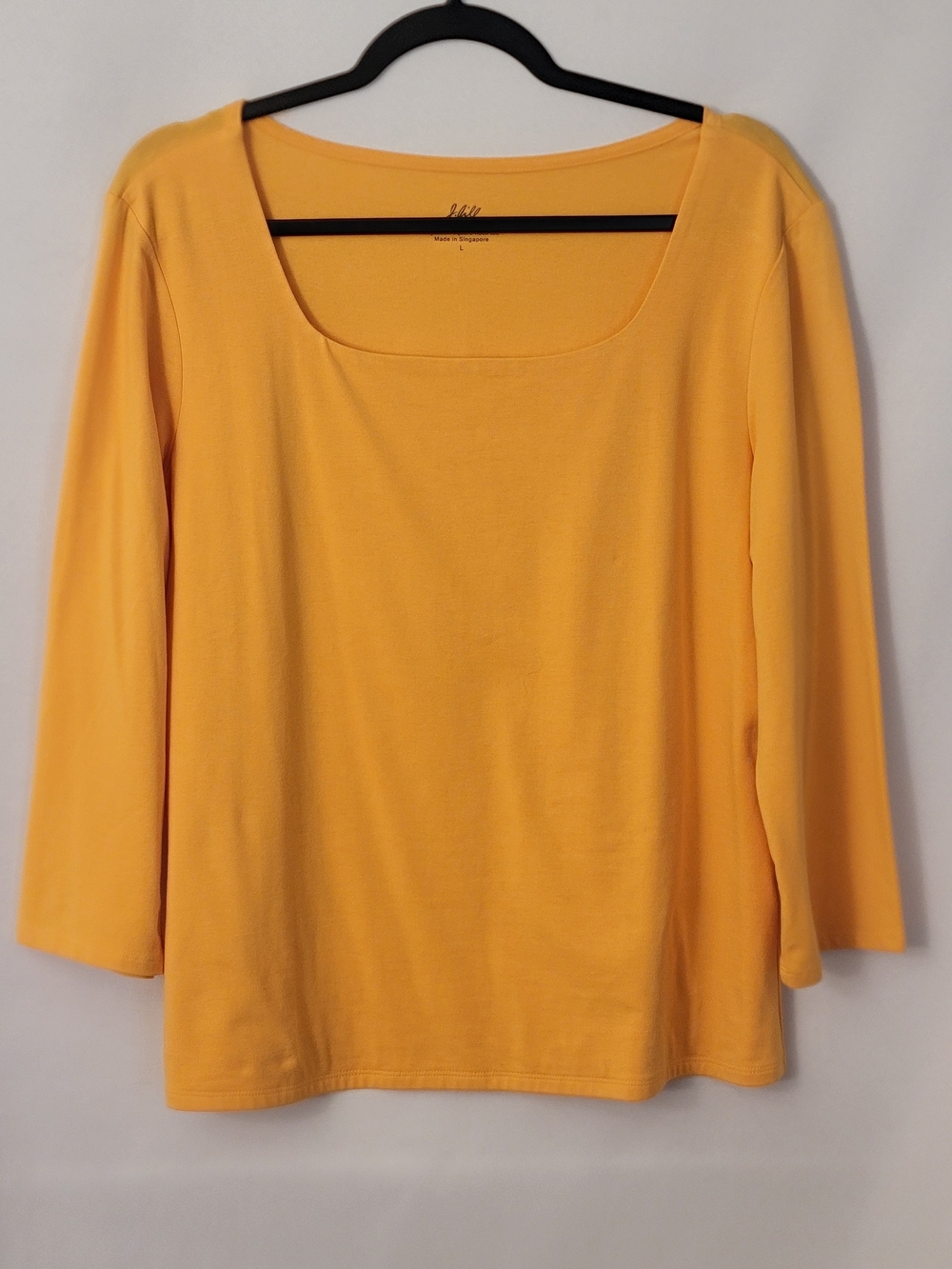 J. Jill Square Neck 3/4 Sleeve Top Size L